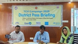 টাইফয়েড প্রতিরোধে পঞ্চগড়ে মাসব্যাপী টিকাদান কর্মসূচি শুরু ১২ অক্টোবর