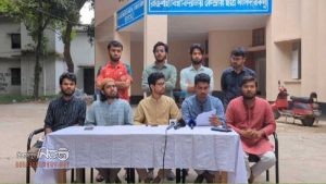 রাবি ক্যাম্পাসের সার্বিক পরিস্থিতি নিয়ে রাকসুর সংবাদ সম্মেলন