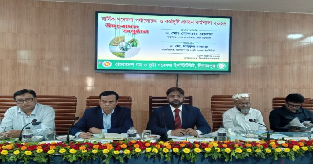 গমের আমদানিনির্ভরতা কমাতে উৎপাদন বাড়ানোর উদ্যোগ, দিনাজপুরে গবেষণা কর্মশালা